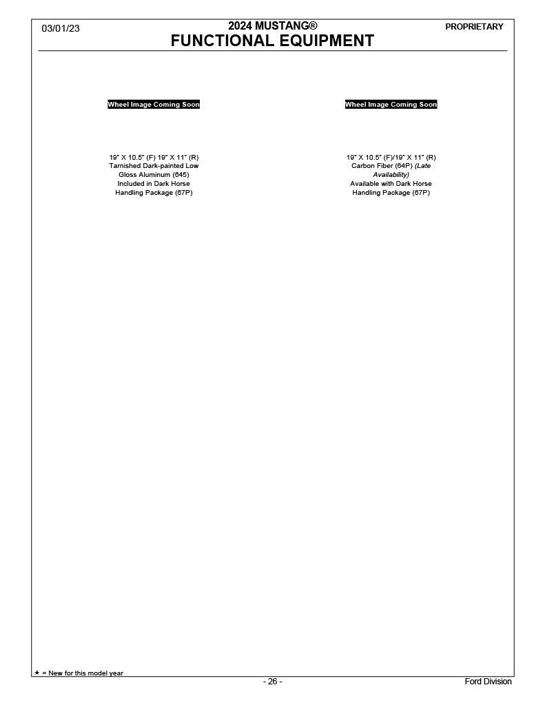 2024 S650 Ford Mustang Order Guide - page26