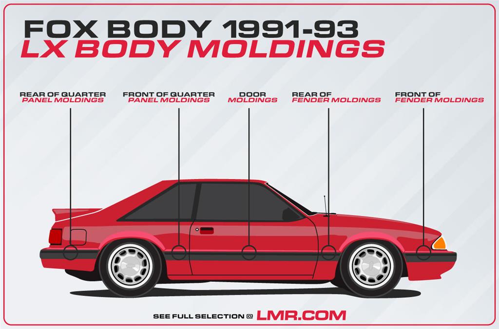 Fox Body Mustang Body Molding Guide | 79-93 Mustang - Fox Body Mustang Body Molding Guide | 79-93 Mustang